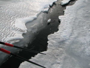 image of a ice crack in Door County