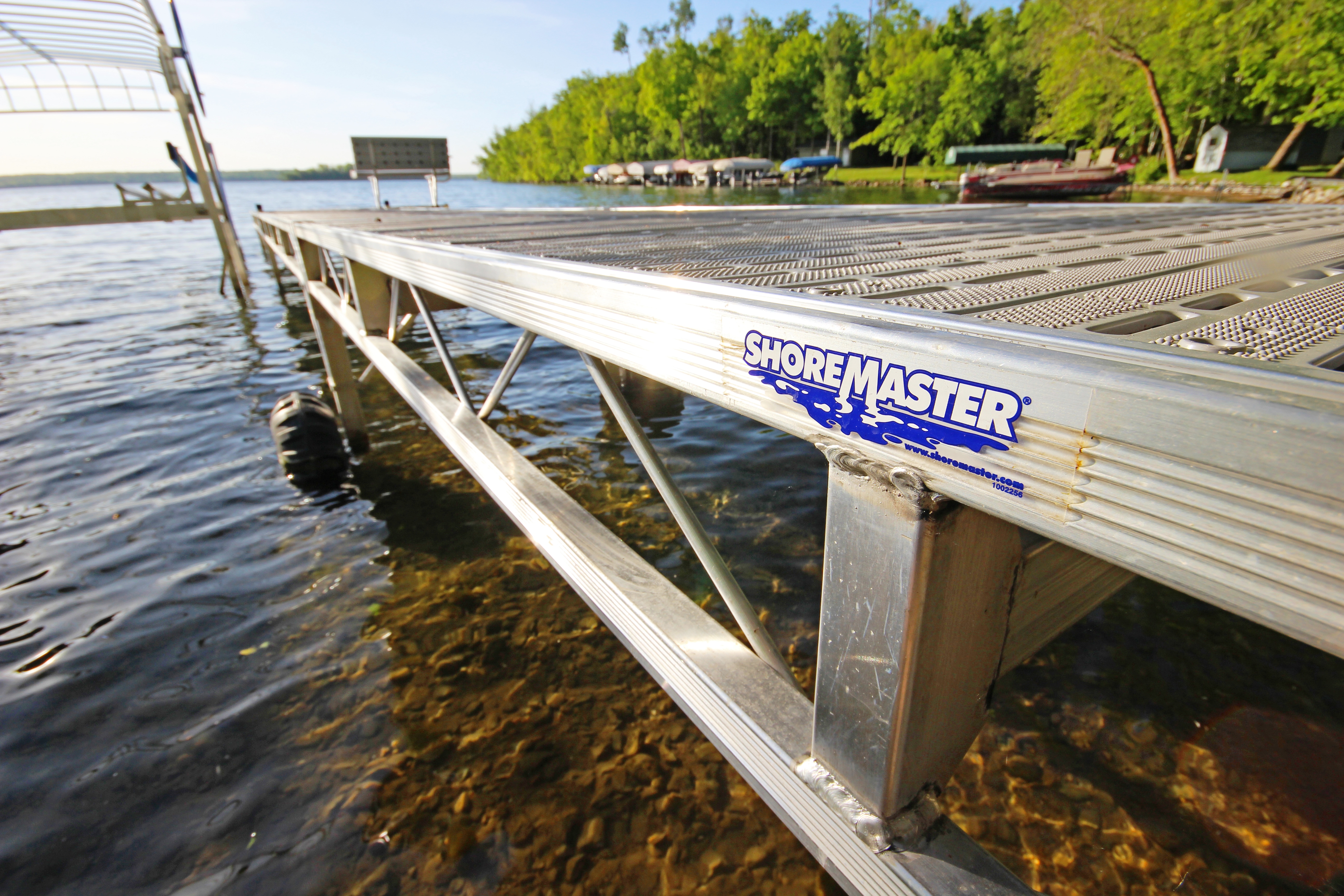 image of TS9 Dock frame with Flow -Through decking
